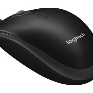 Logitech B100 - Rato - destros e canhotos - óptico - 3 botões - com cabo - USB - preto