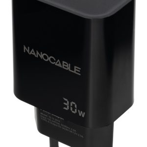 Cargador de Pared Nanocable 10.10.2010/ 1xUSB Tipo-C/ 30W/ Negro