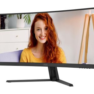 AOC Basic-line CU34B3E - B3 Series - monitor LED - curvo - 34" - 3440 x 1440 WQHD @ 120 Hz - VA - 300 cd/m² - 3500:1 -…