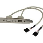 StarTech.com 2 Port USB A Female Slot Plate Adapter - USB panel - USB (F) to 5 pin in-line (F) - USBPLATE - Painel…