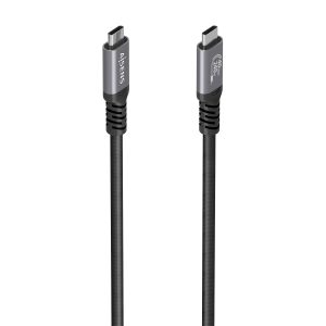 Cable USB 4.0 Tipo-C Aisens A156-0995/ USB Tipo-C Macho - USB Tipo-C Macho/ Hasta 240W/ 40Gbps/ 1.5m/ Negro