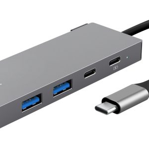 Docking USB Tipo-C Trust Dalyx/ 2xUSB/ 1xHDMI 4K/ 2xUSB Tipo-C/ Gris