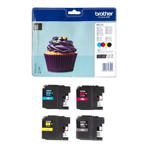 Brother LC123 - Pack de 4 - preto, amarelo, azul cyan, magenta - original - blister - tinteiro