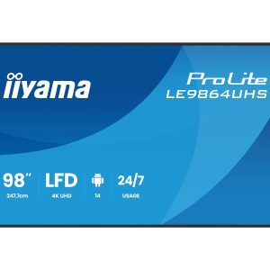 iiyama ProLite LE9864UHS-B1AG - 98" Classe Diagonal (97.5" visível) ecrã LCD com luz de fundo LED - sinalização digital…