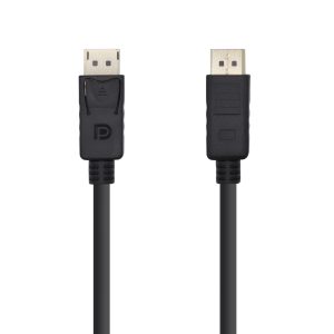Cable DisplayPort 1.2 4K Aisens A124-0388/ DisplayPort Macho - DisplayPort Macho/ Hasta 5W/ 2300Mbps/ 10m/ Negro