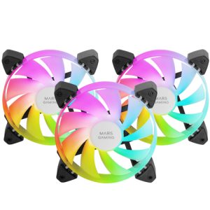 Pack 3 Ventiladores Mars Gaming MF-3A/ 12cm/ ARGB