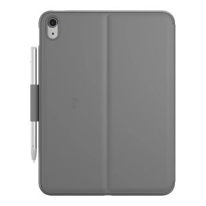 Logitech Slim Folio - Teclado e pasta de folio - sem fios - Bluetooth LE - QWERTZ - Alemão - cinzento oxford