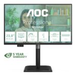 AOC 24P4U - Monitor LED - 24" - 1920 x 1080 Full HD (1080p) @ 120 Hz - IPS - 1500:1 - 4 ms - HDMI, DisplayPort -…