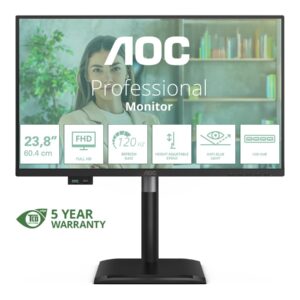 AOC 24P4U - Monitor LED - 24" - 1920 x 1080 Full HD (1080p) @ 120 Hz - IPS - 1500:1 - 4 ms - HDMI, DisplayPort -…
