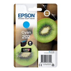 Epson 202 - 4.1 ml - azul cyan - original - blister com RF/alarme acústico - tinteiro