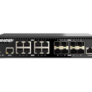 QNAP QSW-M3216R-8S8T - Interruptor - Administrado - 8 x 100/1000/2.5G/5G/10GBase-T + 8 x 10Gb Ethernet SFP+ - montável…