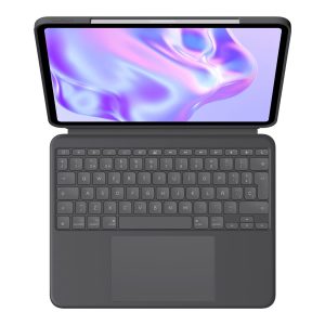 Logitech Combo Touch - Teclado e pasta de folio - com trackpad - retroiluminação - Apple Smart connector - QWERTY -…