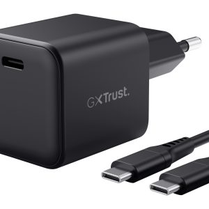 Cargador de Pared GaN Trust Gaming GXT 1258 Switch 2/ 1xUSB Tipo-C/ Incluye Cable USB Tipo-C/ 65W