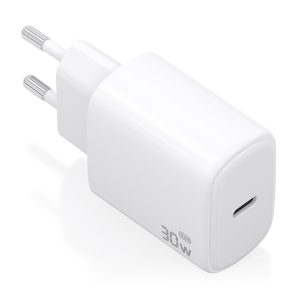 Cargador de Pared GaN Aisens A110-0975/ 1xUSB Tipo-C/ 30W/ Blanco