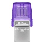 Kingston DataTraveler microDuo 3C - Drive flash USB - 64 GB - USB 3.2 Gen 1 / USB-C