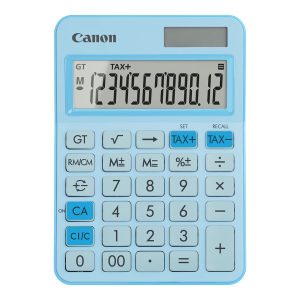 Canon LS-125KB - Calculadora de secretária - 12 dígitos - Painel solar, bateria - azul