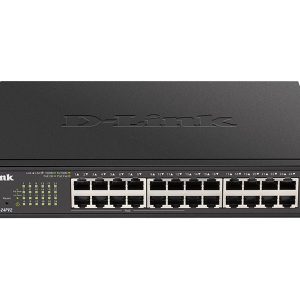 D-Link DGS 1100-24PV2 - Interruptor - inteligente - 24 x 10/100/1000 (12 PoE+) - desktop, montável em trilho - PoE+…