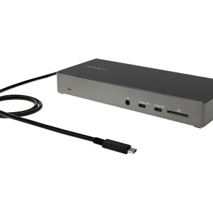 Startech USB C Dock - Triple 4K Monitor USB Type-C Docking Station - 100W Power Delivery - DP 1.4 Alt Mode & DSC, 2x…