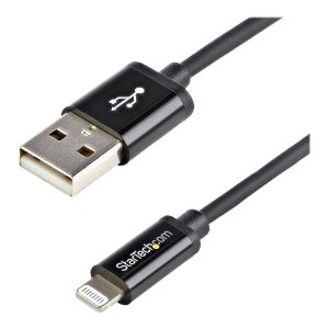 Startech 2m (6ft) Long Black Apple® 8-pin Lightning Connector to USB Cable for iPhone