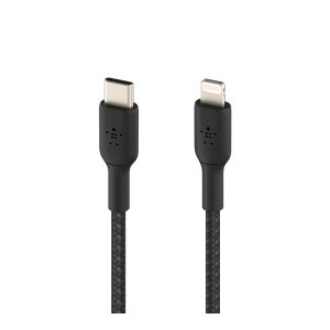 Belkin BoostCharge - Cabo Lightning - USB-C macho para Lightning macho - 1 m - preto - Fornecimento de energia USB (18W)