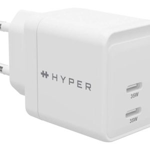 HyperJuice - Adaptador de alimentação - GaN - 35 watt - QC 3.0, Power Delivery 3.0 + PPS - 2 conectores de saída…