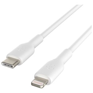 Belkin BoostCharge - Cabo Lightning - USB-C macho para Lightning macho - 1 m - branco - Fornecimento de energia USB…