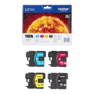 Brother LC980VALBP - Pack de 4 - preto, amarelo, azul cyan, magenta - original - blister - tinteiro