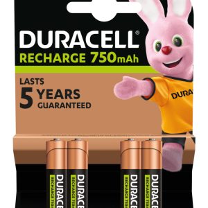 Pack de 4 Pilas AAA Duracell HR3-B/ 1.2V/ Recargables