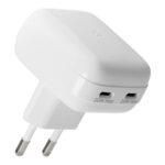 dbramante1928 re-charge Pro - Adaptador de alimentação - plano - 20 Watt - 3 A - 2 conectores de saída (USB-C) - branco…