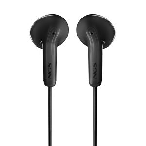 Auriculares Intrauditivos NGS Cross Flip/ con Micrófono/ Jack 3.5/ Negros