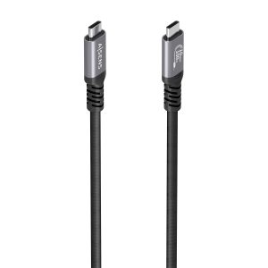 Cable USB 3.2 Tipo-C Aisens A107-0990/ USB Tipo-C Macho - USB Tipo-C Macho/ Hasta 100W/ 10Gbps/ 5m/ Negro