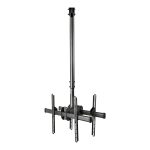 Startech Dual TV Ceiling Mount, Back-to-Back Heavy Duty Hanging Dual Screen Mount with Adjustable Telescopic 3.5' to 5' Pole, Tilt/Swivel/Rotate, VESA Bracket for 32-75" Displays - Ceiling TV Bracket (FPCEILBTB) - Suporte - para painel liso - aço de