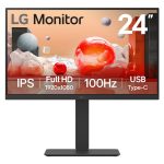 Monitor Profesional LG 24BA650-B 23.8"/ Full HD/ Multimedia/ Negro