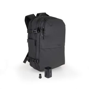 Mochila TooQ TQBP-V101-BK/ Capacidad 30-55L/ Negra/ Incluye Bomba de Aire