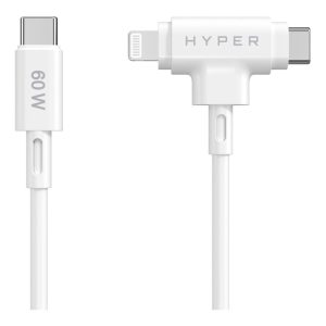 HyperJuice - Cabo Lightning - USB-C macho para Lightning, USB-C macho - 1.5 m - branco