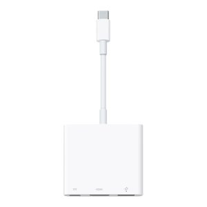 Apple - Adaptador de vídeo - USB-C macho para USB, HDMI, USB-C (alimentação apenas) fêmea - suporte 4K (3840 x 2160)