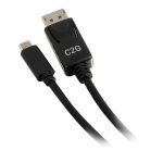 C2G 6ft USB C to DisplayPort Cable - 4K 30Hz - Adaptador de vídeo externo - USB-C - DisplayPort - preto