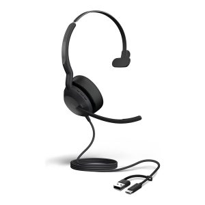 Jabra Evolve2 50 MS Mono - Auscultadores - no ouvido - com cabo - cancelamento de ruído activo - USB-C, USB-A -…