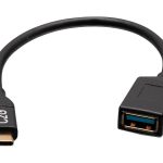 C2G USB-C Male to USB-A Female SuperSpeed USB 5Gbps Adapter Converter - Cabo USB - USB Tipo A (F) para USB-C (M) - USB 3.2 Gen 1 - 30 V - 15 cm - moldado - preto