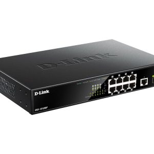D-Link DGS 1010MP - Interruptor - sem gestão - 8 x 10/100/1000 (PoE+) + 1 x 10/100/1000 (uplink) + 1 x 1000Base-X SFP…