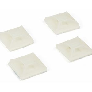 Startech 100 Pack Cable Tie Mounts with Adhesive Tape for 0.13 in. (3.2 mm) Wide Ties, Nylon/Plastic Zip Tie Mounts,…