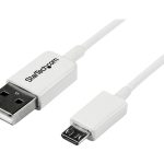 StarTech.com 3.3 ft. (1 m) USB to Micro USB Cable - USB 2.0 A to Micro B - White - Micro USB Cable (USBPAUB1MW) - Cabo…