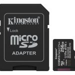 Kingston Canvas Select Plus - Cartão de memória flash (adaptador SD Incluído) - 256 GB - A1