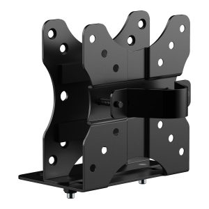 Mini PC thin client mount - fixes a mini PC to the underside of a desk or a monitor desk arm between the vesa bracket and the display - 75 x 75 or 100 x 100 - double-Articulated - accommodates devices from 17 to 70 mm thick - swl 5 kg - matt black