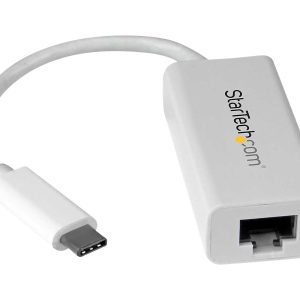 Startech USB C to Gigabit Ethernet Adapter - White - USB 3.1 to RJ45 LAN Network Adapter - USB Type C to Ethernet…