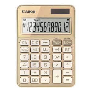 Canon KS-125KB - Calculadora de secretária - 12 dígitos - Painel solar, bateria - ouro