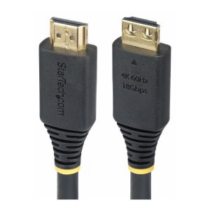 Startech - High Speed - cabo HDMI - HDMI macho para HDMI macho - 5 m - blindado - preto - sem halogéneo, passivo,…