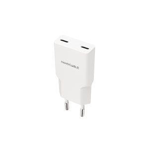 Cargador de Pared Nanocable 10.10.2029/ 2xUSB Tipo-C/ 30W/ Blanco