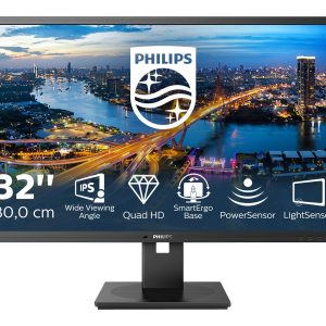 Philips B Line 325B1L - Monitor LED - 32" (31.5" visível) - 2560 x 1440 QHD @ 75 Hz - IPS - 250 cd/m² - 1200:1 - 4 ms -…