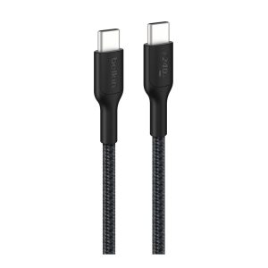 Belkin BoostCharge Pro - Cabo USB - USB-C (M) para USB-C (M) - 1 m - Fornecimento de energia USB (240W), braided - preto